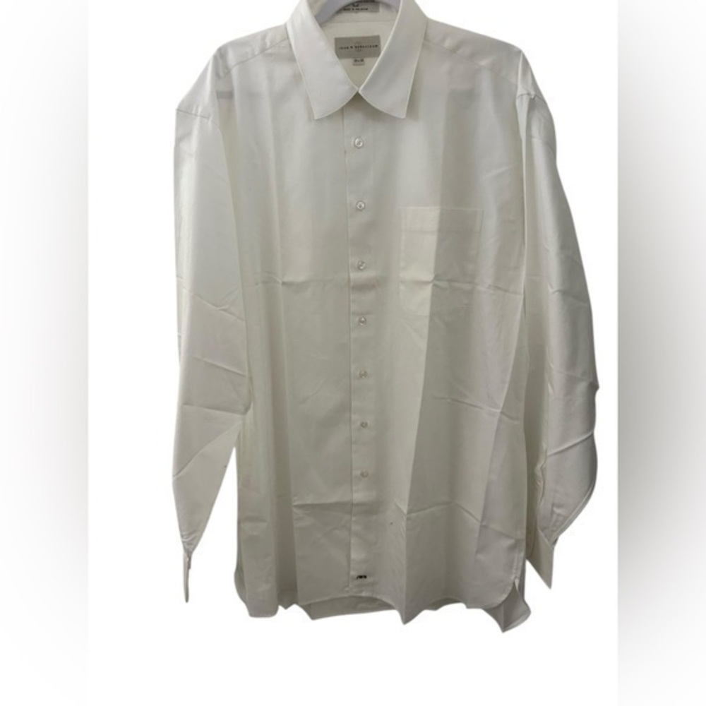 John W Nordstrom Oversized White Button Down Dress Shirt - Picture 1 of 4